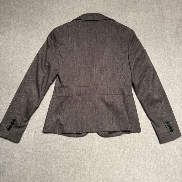 New York & Co Blazer Jacket Womens 6 Gray Black Cinched Waist - Picture 8 of 8